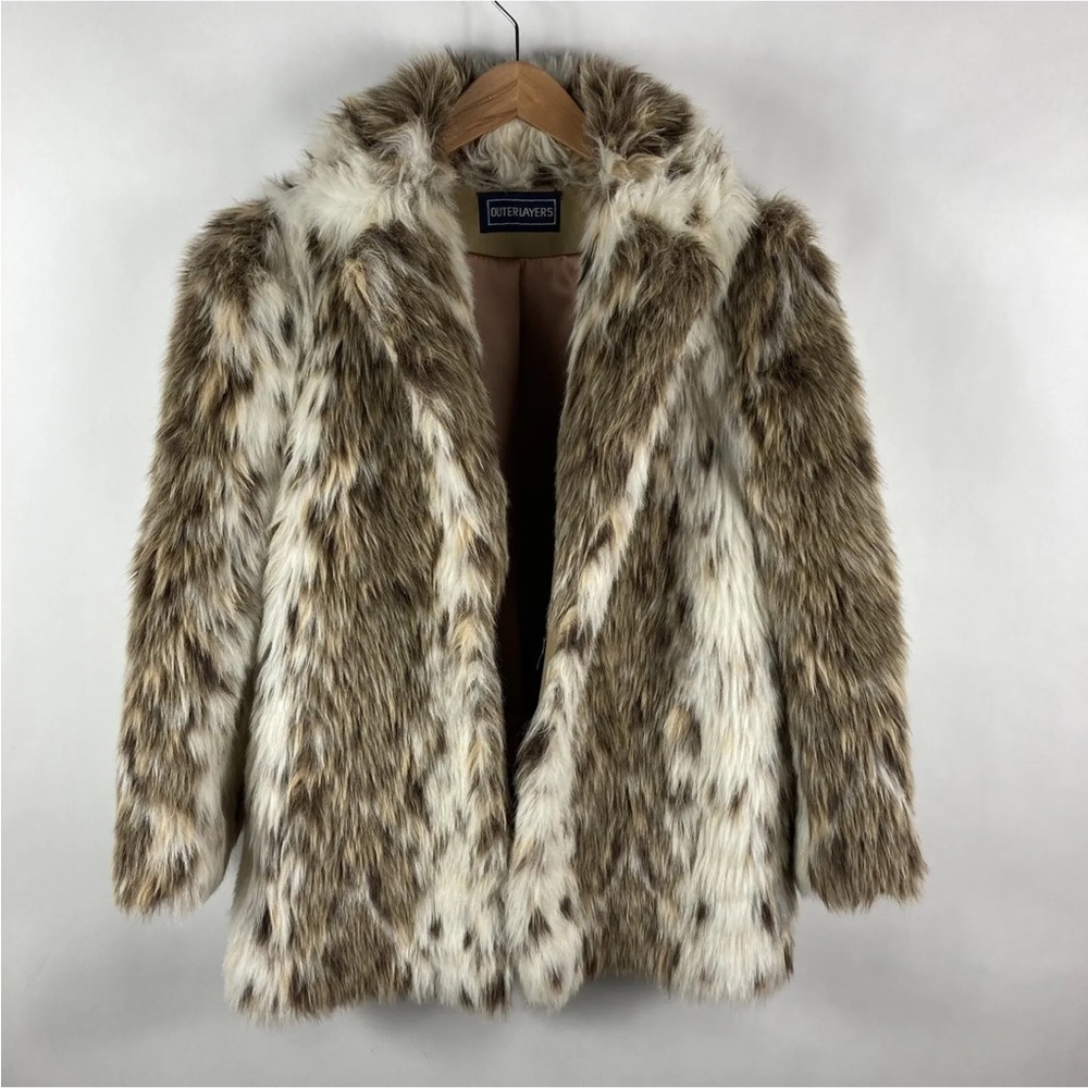 Faux Fur Leopard/Cheetah Animal Mob Wife Coat (oversized)